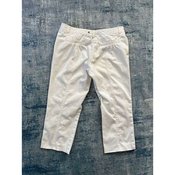 Cache White Denim Capri Size 8 - Picture 2 of 7